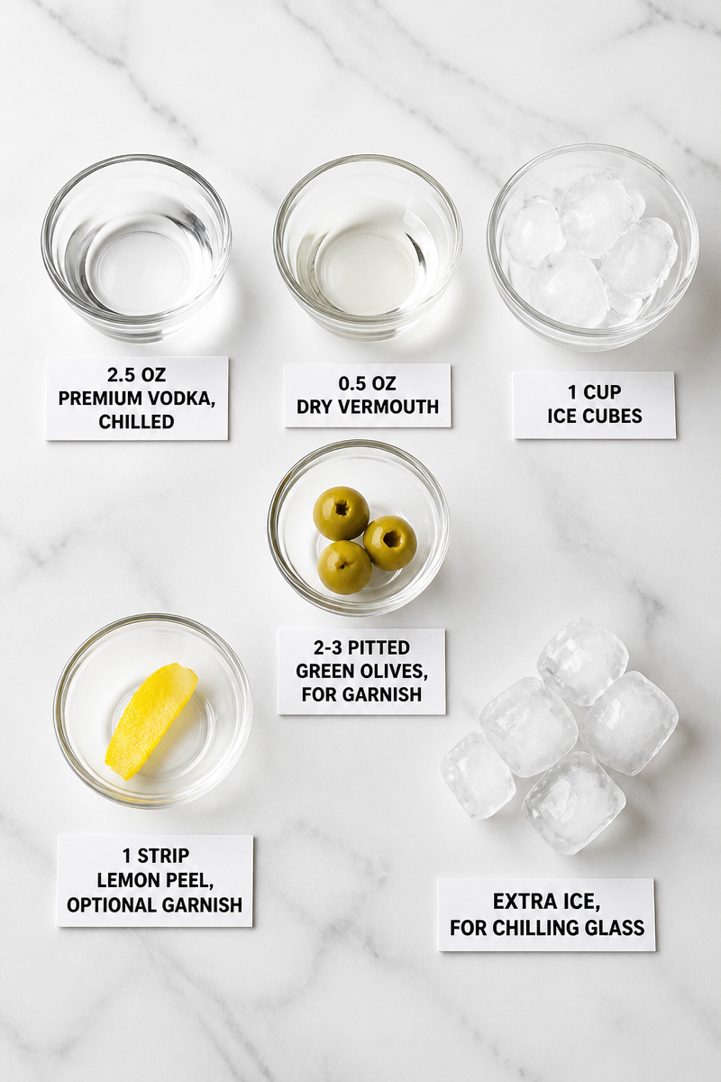 Classic Vodka Martini Cocktail Recipe Classic Vodka Martini Cocktail Recipe