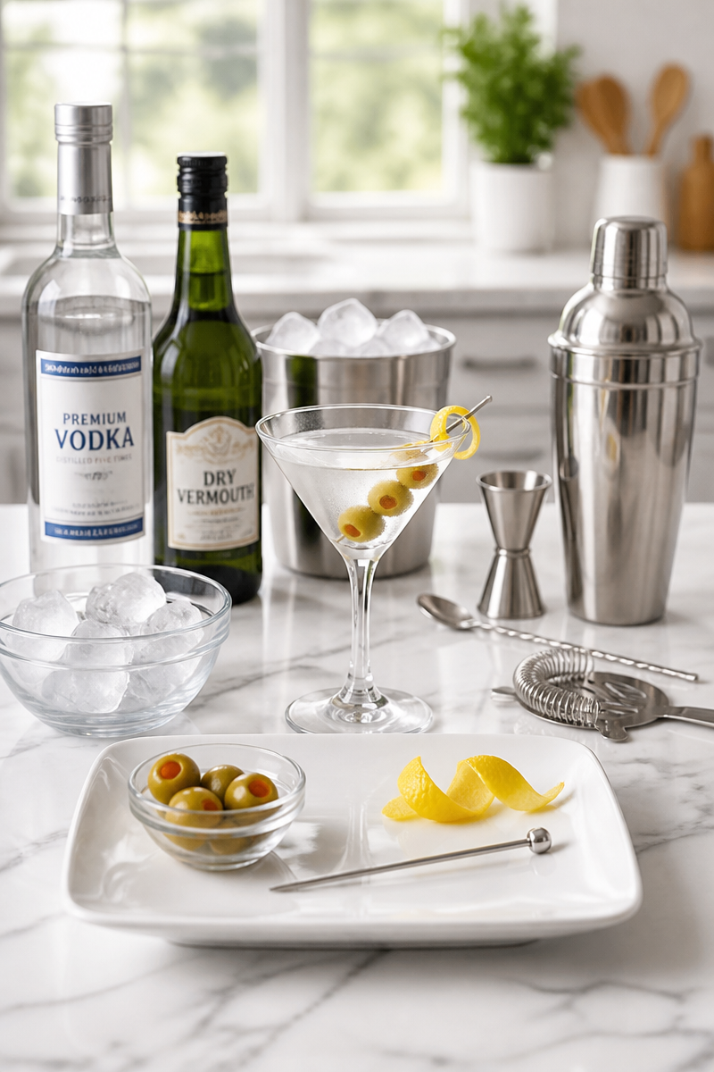 Classic Vodka Martini Cocktail Recipe Classic Vodka Martini Cocktail Recipe