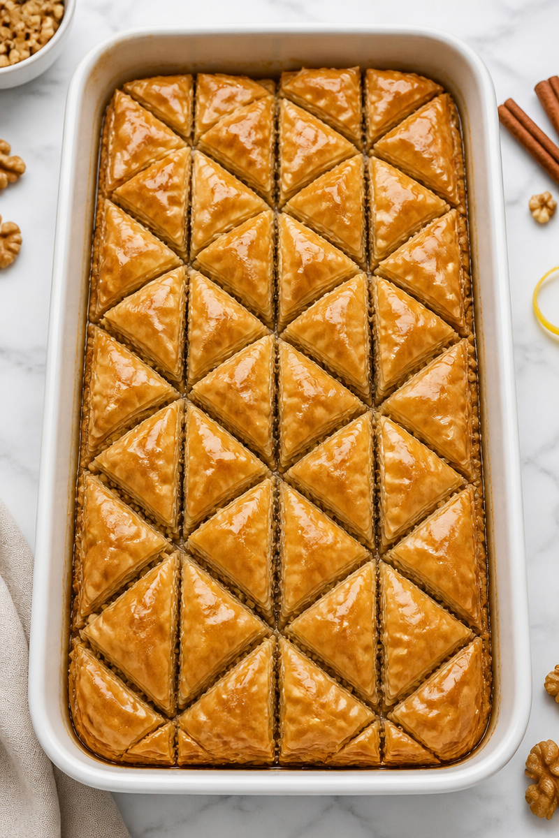 Classic Walnut Baklava Honey Syrup Classic Walnut Baklava Honey Syrup