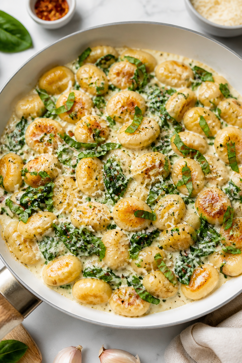 Creamy Garlic Parmesan Gnocchi Skillet Creamy Garlic Parmesan Gnocchi Skillet