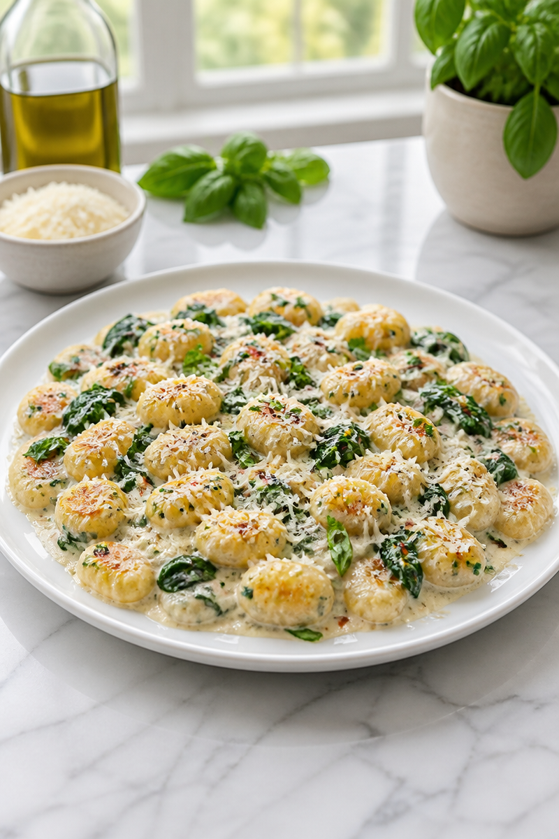 Creamy Garlic Parmesan Gnocchi Skillet Creamy Garlic Parmesan Gnocchi Skillet