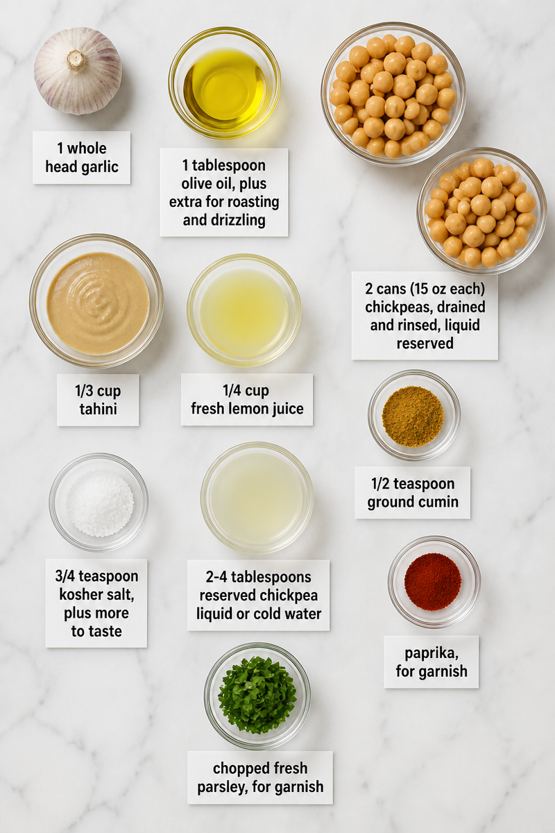 Creamy Homemade Roasted Garlic Hummus Creamy Homemade Roasted Garlic Hummus