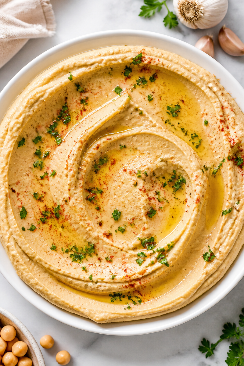 Creamy Homemade Roasted Garlic Hummus Creamy Homemade Roasted Garlic Hummus