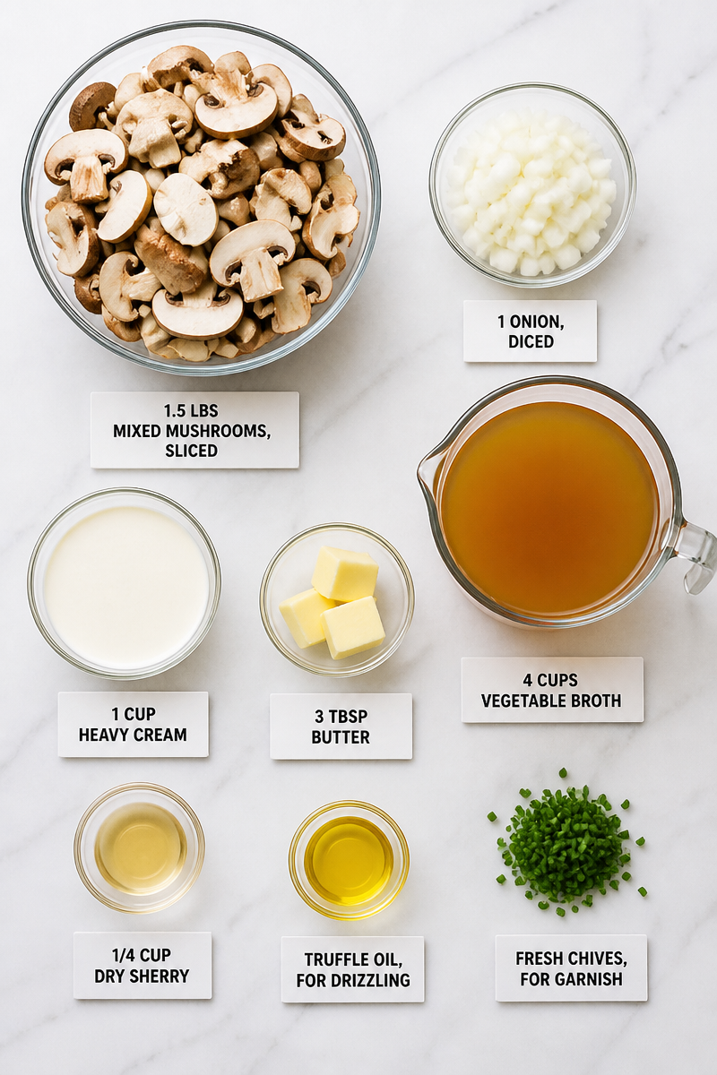 Creamy Mushroom Bisque Truffle Oil