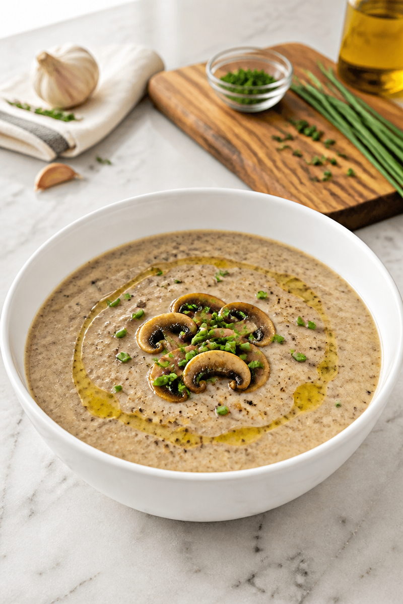 Creamy Mushroom Bisque Truffle Oil Creamy Mushroom Bisque Truffle Oil