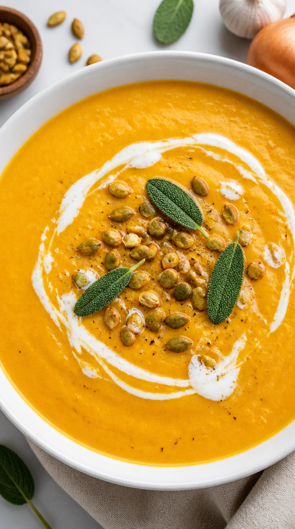 Creamy Roasted Pumpkin Soup Recipe