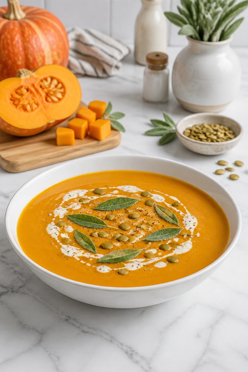 Creamy Roasted Pumpkin Soup Recipe