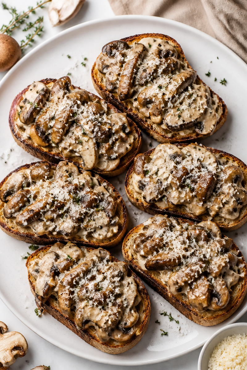Fall Musroom Toast Creamy Wild Mushroom Toast Thyme - Recipe Delicious