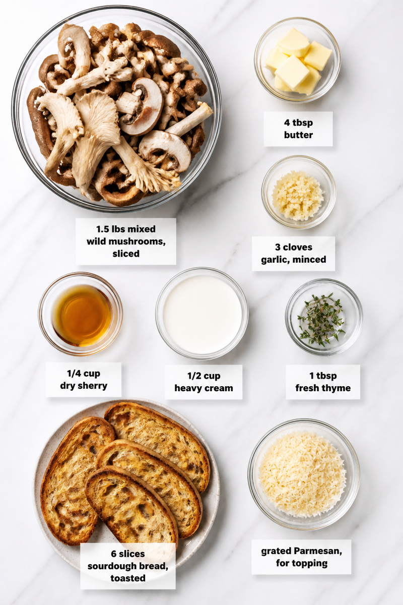 Fall Musroom Toast Creamy Wild Mushroom Toast Thyme - Recipe Delicious