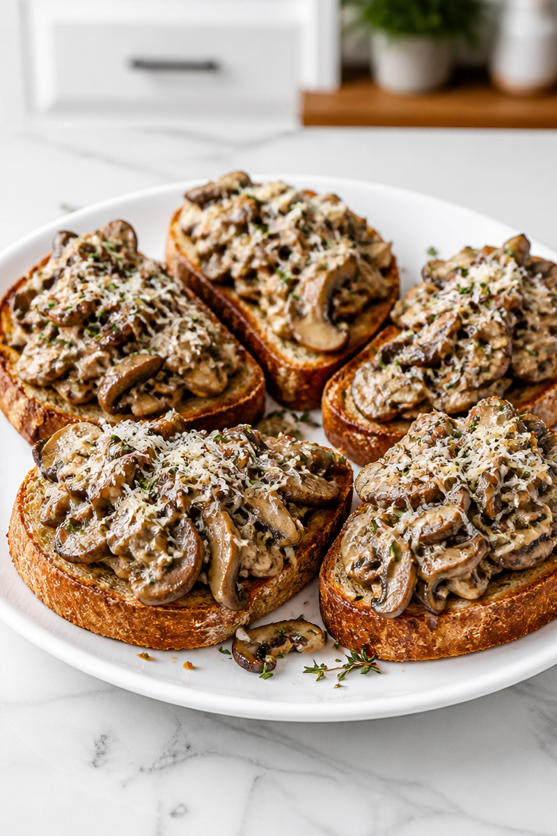 Fall Musroom Toast Creamy Wild Mushroom Toast Thyme - Recipe Delicious