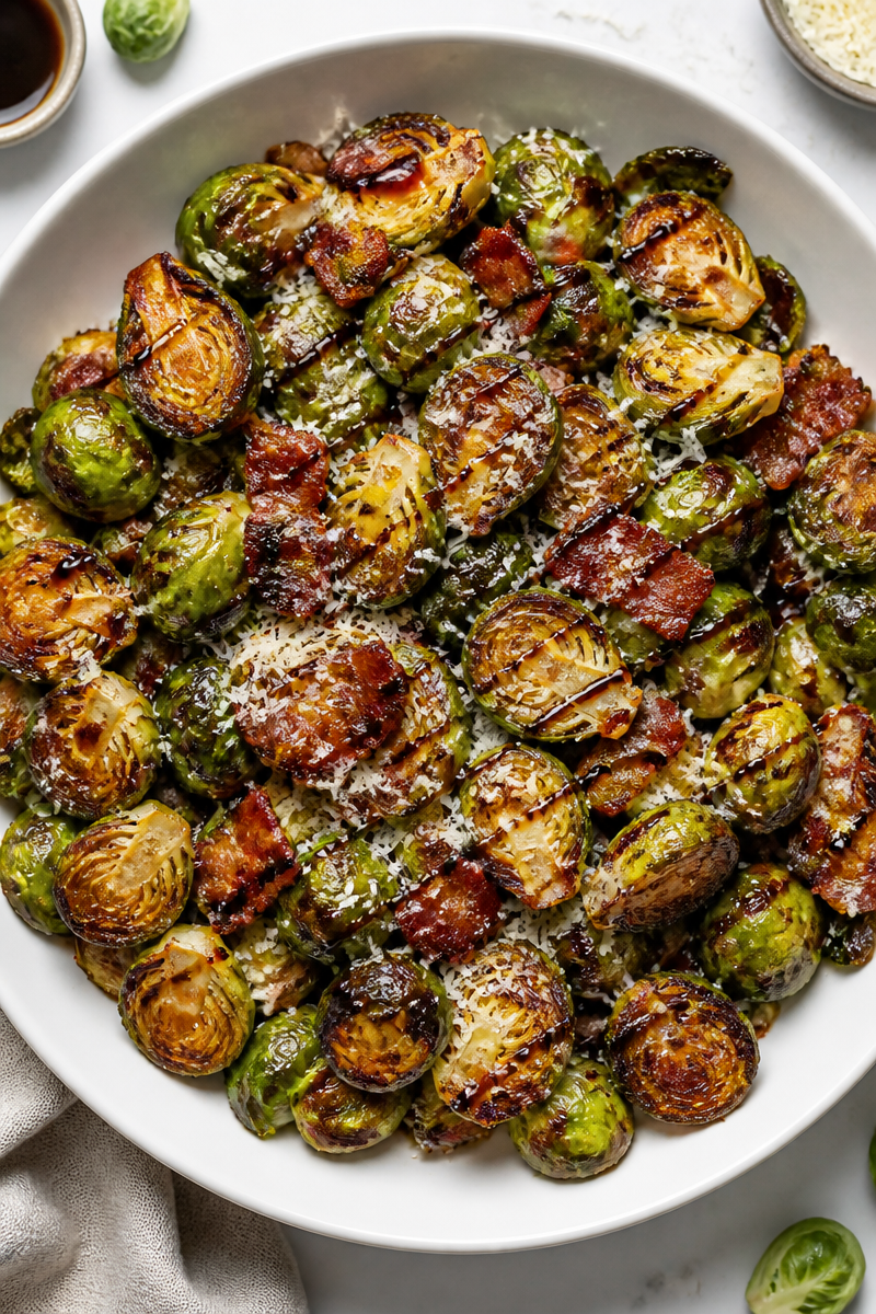 Crispy Air Fryer Brussels Sprout Bacon