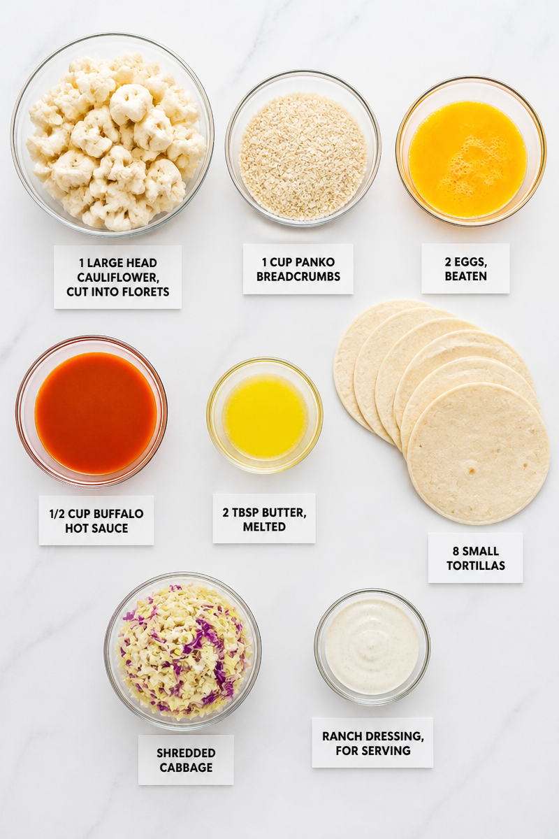 Crispy Baked Buffalo Cauliflower Taco Crispy Baked Buffalo Cauliflower Taco