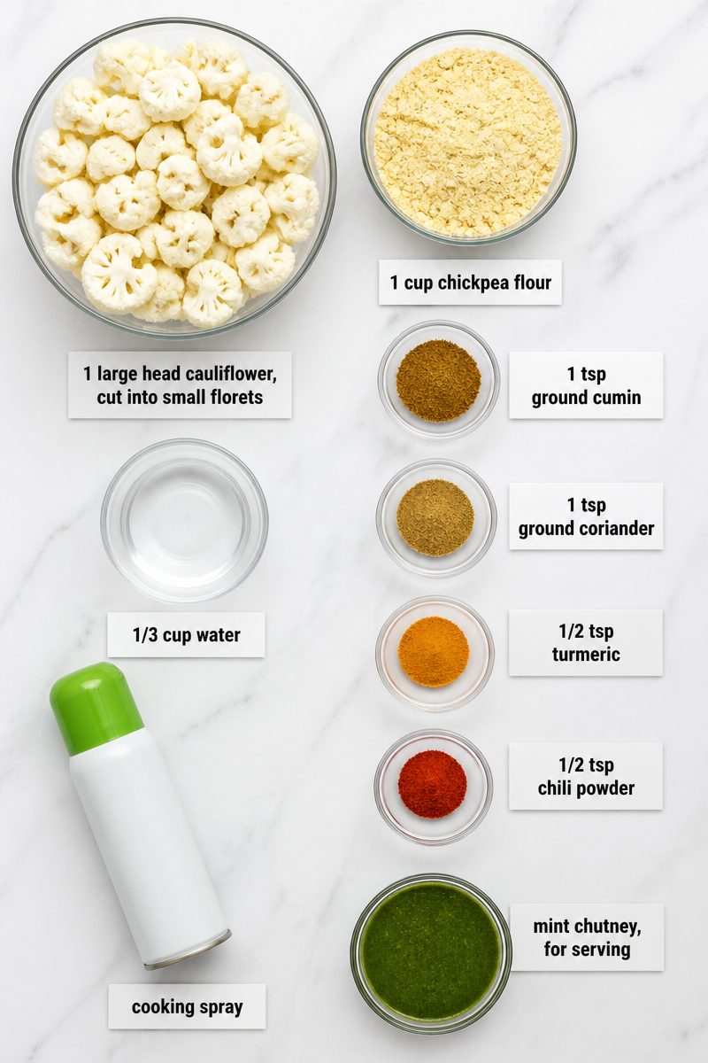 Crispy Baked Cauliflower Bhaji Bite Crispy Baked Cauliflower Bhaji Bite