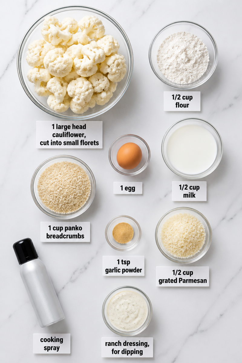 Crispy Baked Cauliflower Popcorn Bite Crispy Baked Cauliflower Popcorn Bite