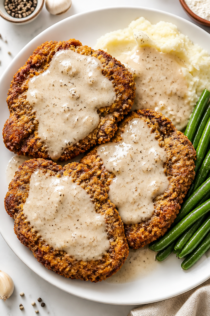 Crispy Baked Chicken Fried Steak Crispy Baked Chicken Fried Steak