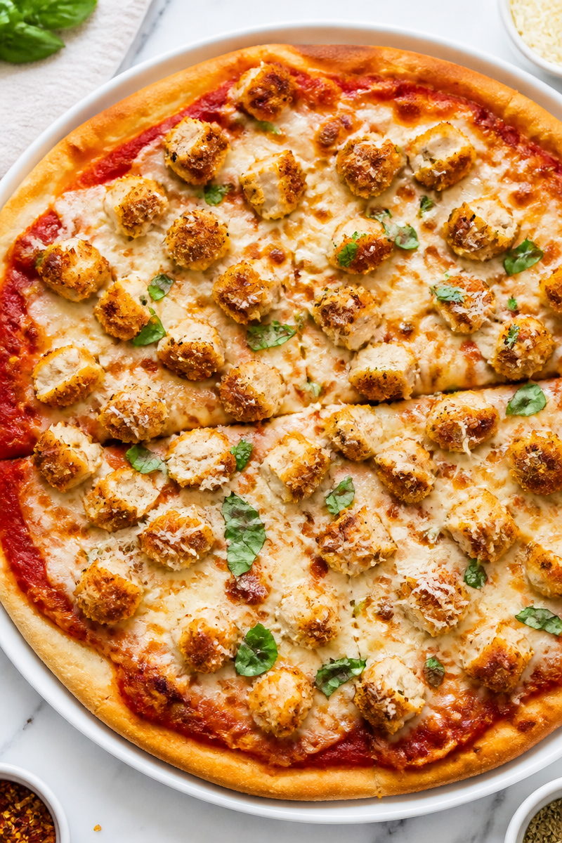 Crispy Baked Chicken Parmesan Pizza Crispy Baked Chicken Parmesan Pizza