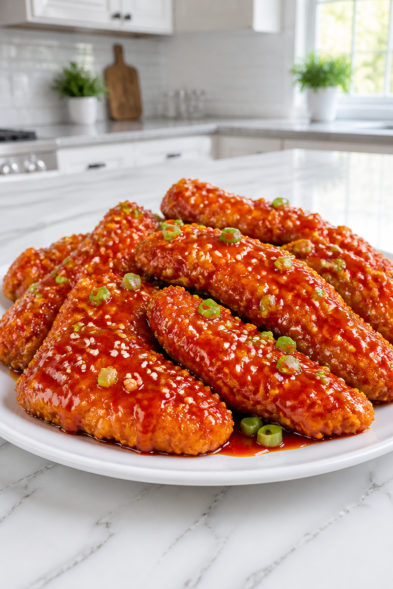 Crispy Baked Chicken Tender Honey Sriracha Crispy Baked Chicken Tender Honey Sriracha