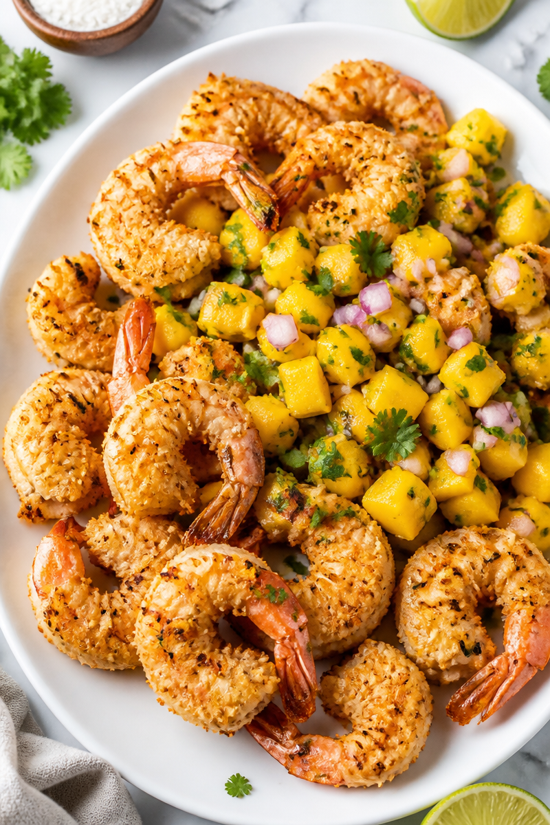 Crispy Baked Coconut Shrimp Mango Crispy Baked Coconut Shrimp Mango
