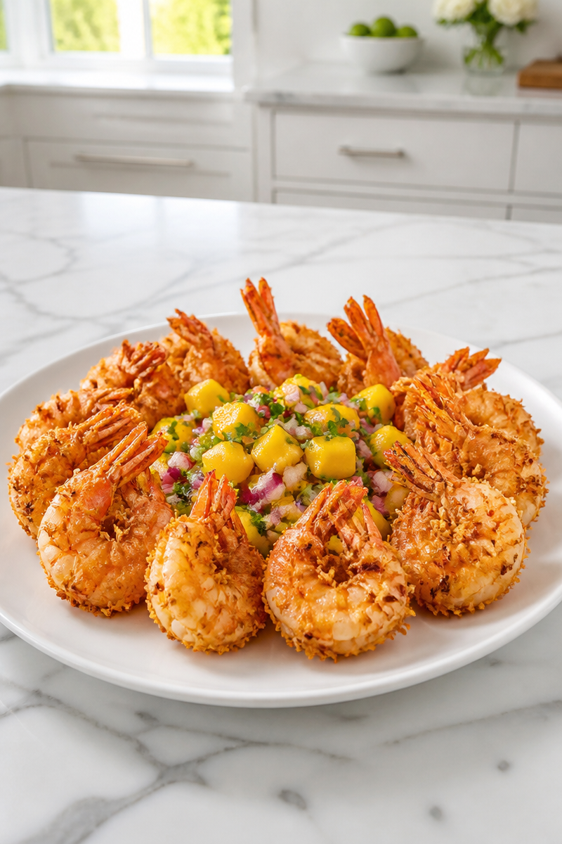 Crispy Baked Coconut Shrimp Mango Crispy Baked Coconut Shrimp Mango