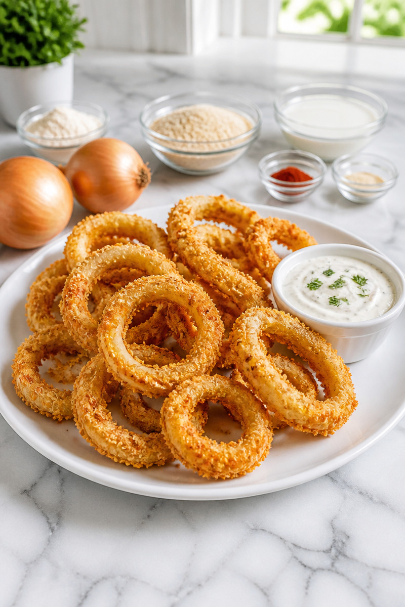 Crispy Baked Onion Ring Buttermilk