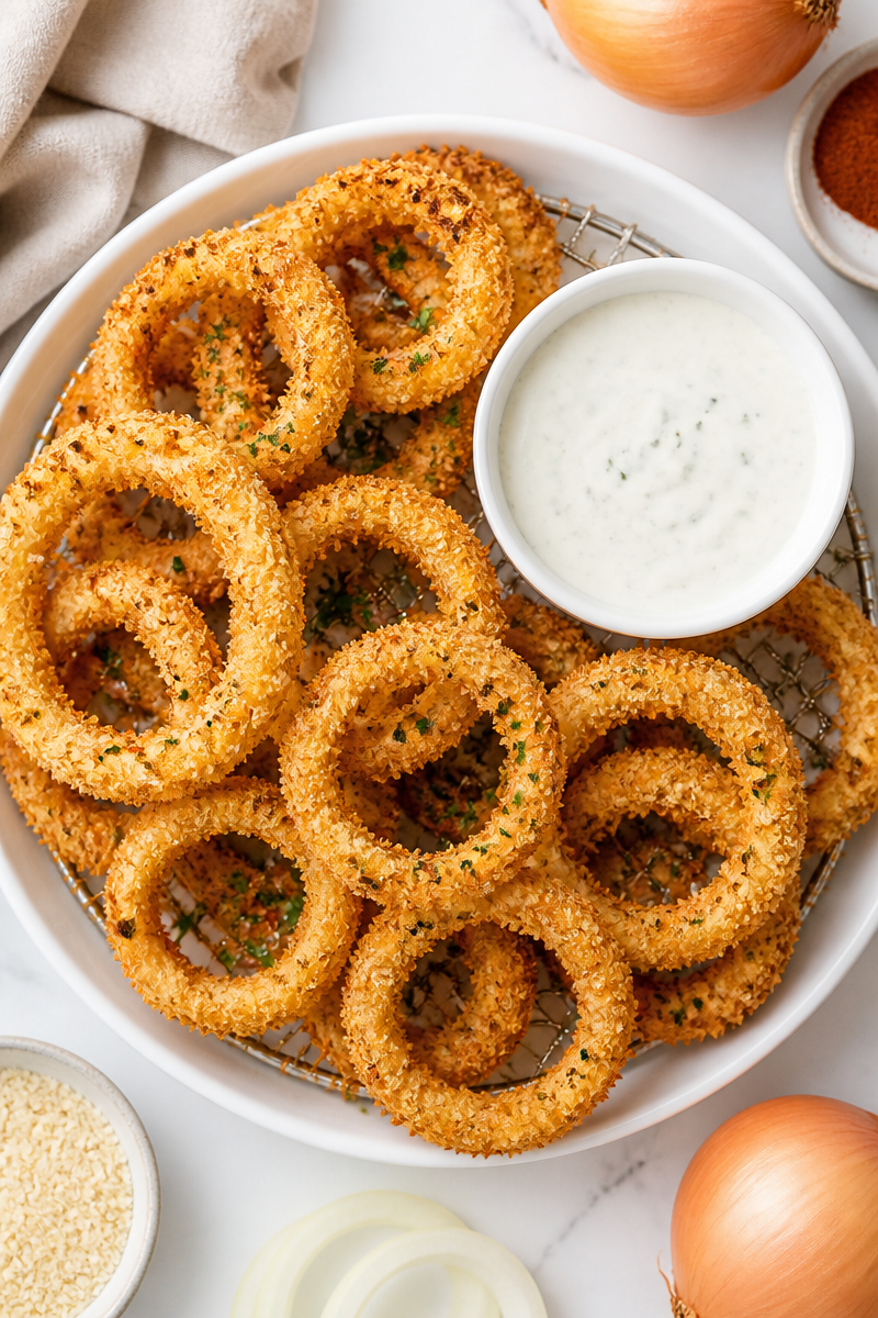 Crispy Baked Onion Ring Buttermilk