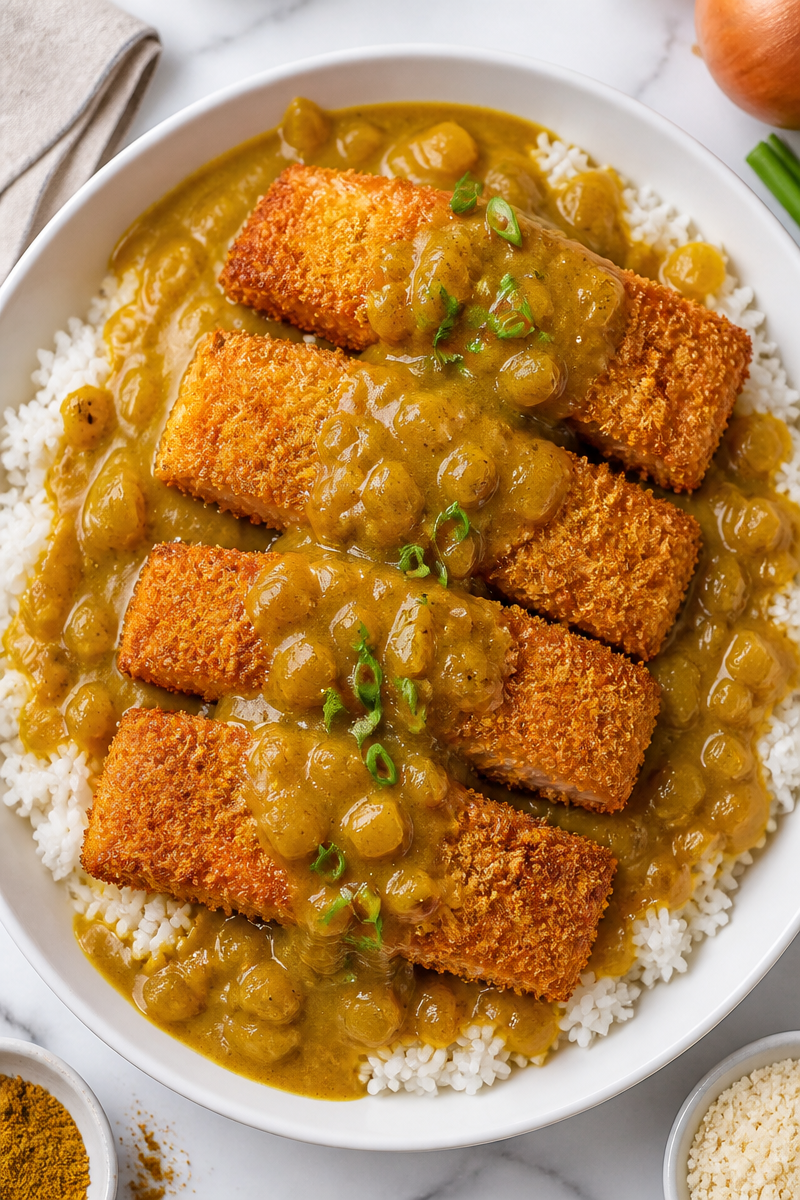 Crispy Baked Salmon Katsu Curry Crispy Baked Salmon Katsu Curry