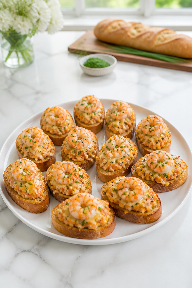 Crispy Baked Shrimp Bisque Toast