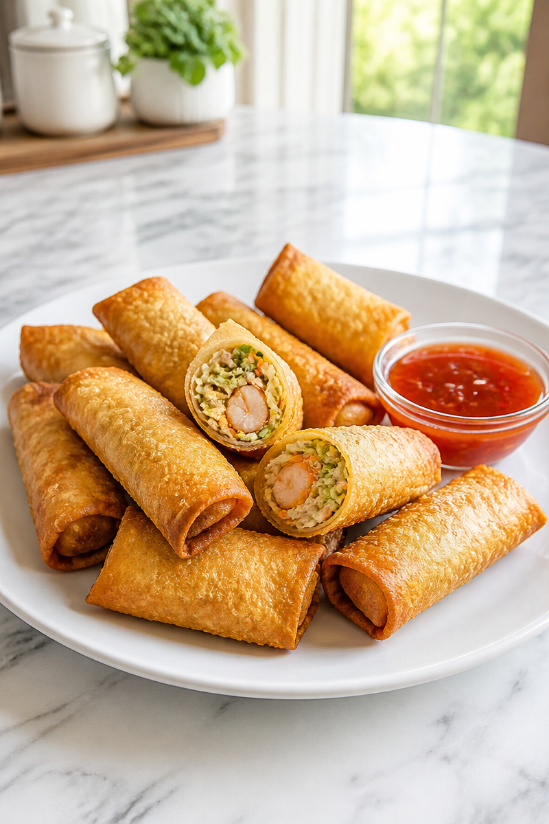 Crispy Baked Shrimp Egg Roll Sweet