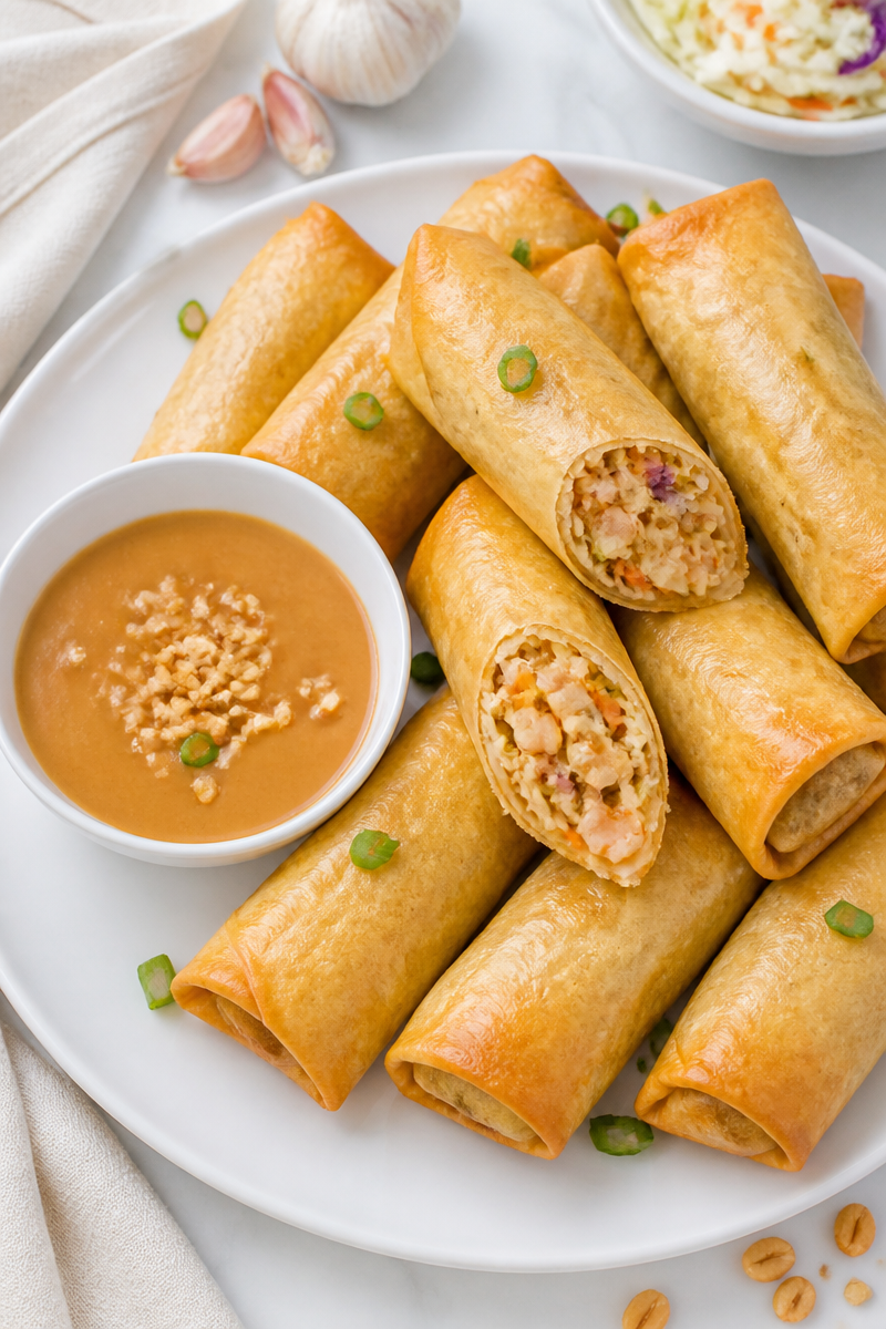 Crispy Baked Shrimp Spring Roll Peanut Crispy Baked Shrimp Spring Roll Peanut