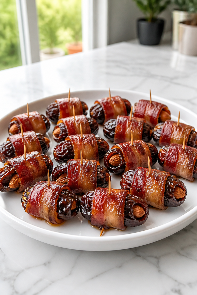 Crispy Baked Turkey Bacon Wrapped Date Crispy Baked Turkey Bacon Wrapped Date