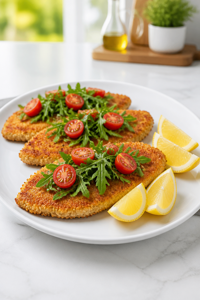 Crispy Baked Turkey Cutlet Milanese Crispy Baked Turkey Cutlet Milanese