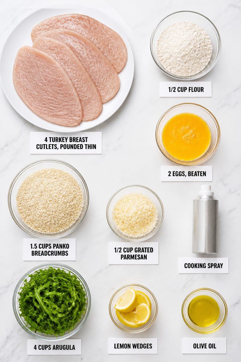 Crispy Baked Turkey Milanese Lemon