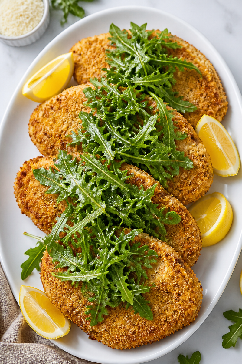 Crispy Baked Turkey Milanese Lemon