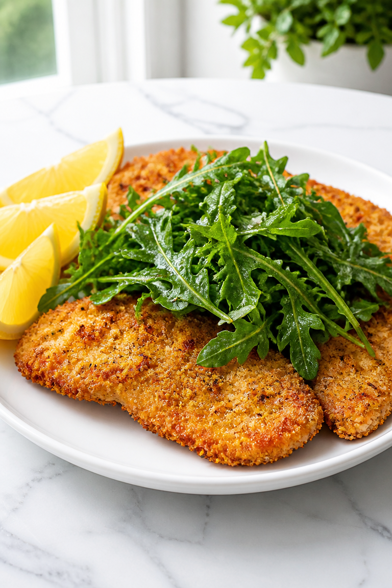 Crispy Baked Turkey Milanese Lemon