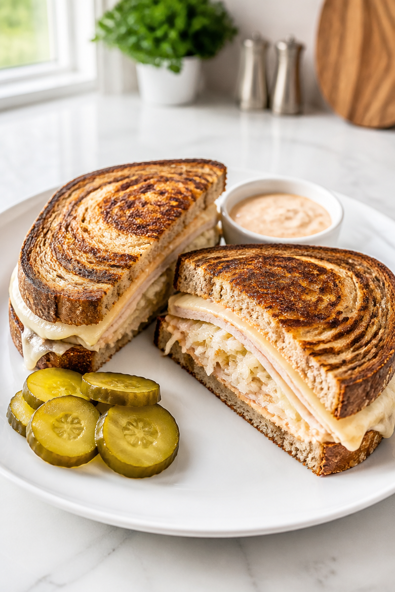 Crispy Baked Turkey Reuben Melt Crispy Baked Turkey Reuben Melt