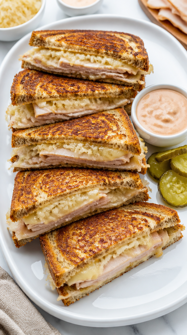 Crispy Baked Turkey Reuben Melt Crispy Baked Turkey Reuben Melt