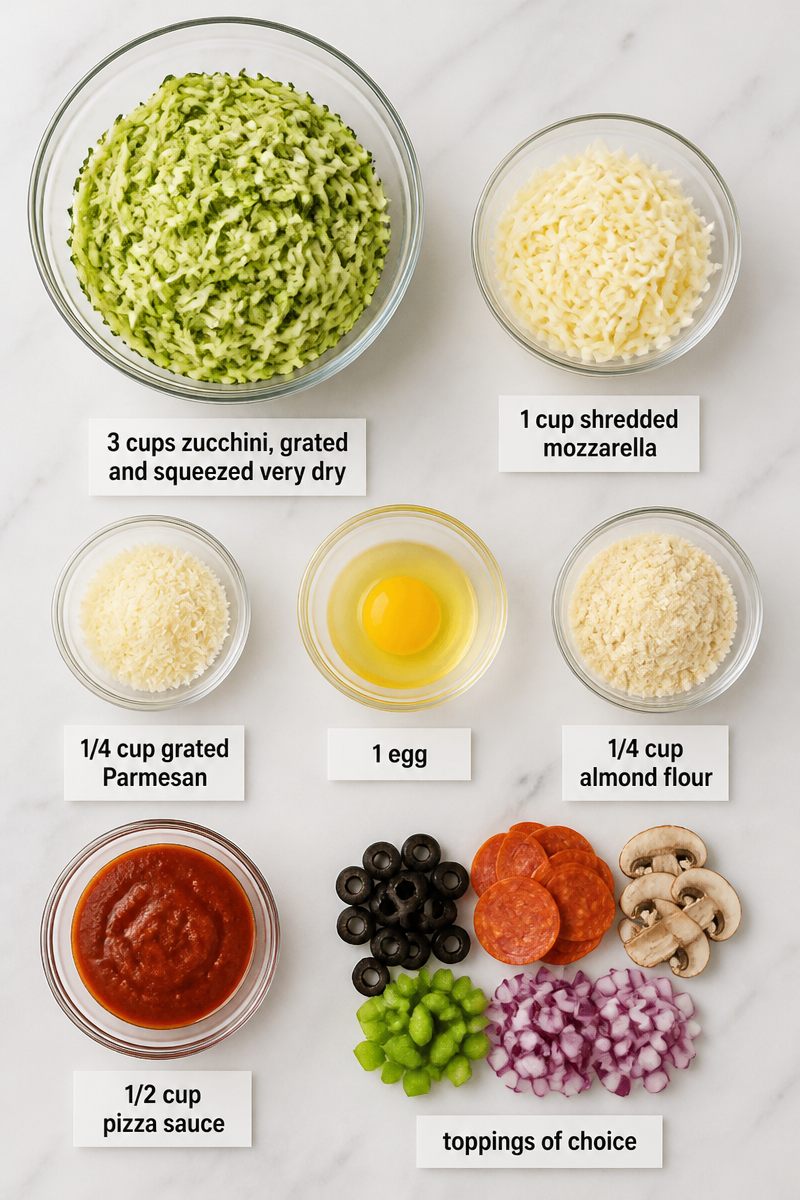 Crispy Baked Zucchini Pizza Crust Personal