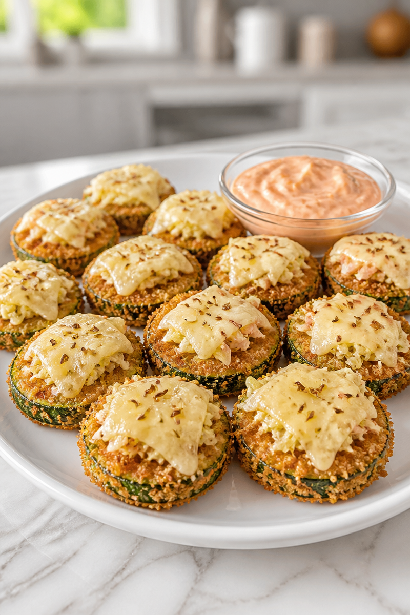 Crispy Baked Zucchini Reuben Bite Crispy Baked Zucchini Reuben Bite