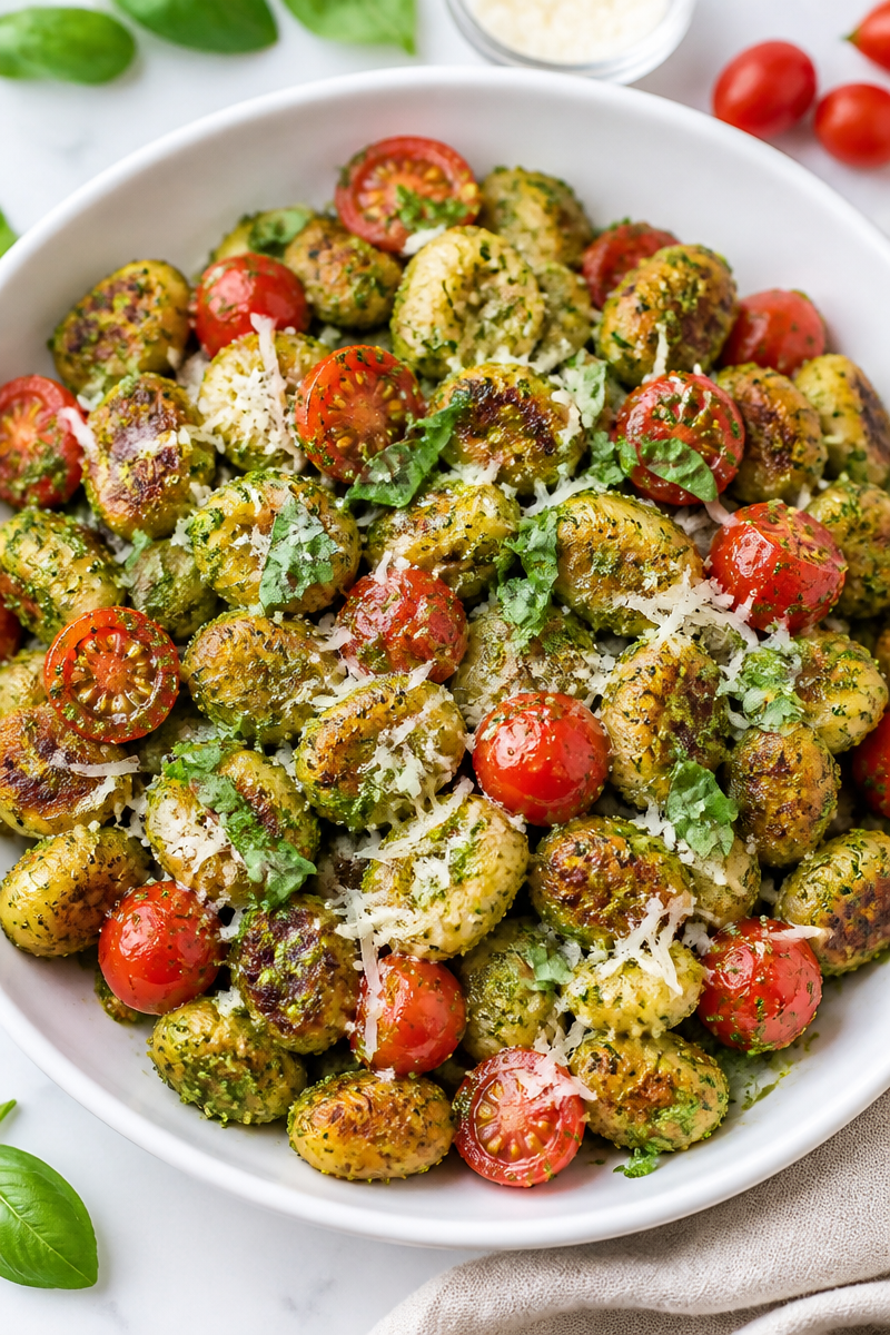 Crispy Pan Fried Gnocchi Pesto Crispy Pan Fried Gnocchi Pesto