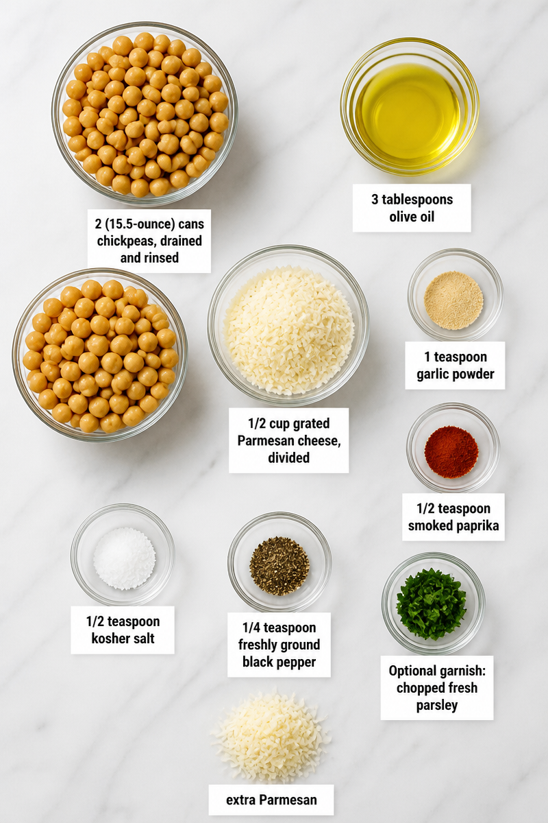 Crispy Parmesan Garlic Roasted Chickpeas Crispy Parmesan Garlic Roasted Chickpeas