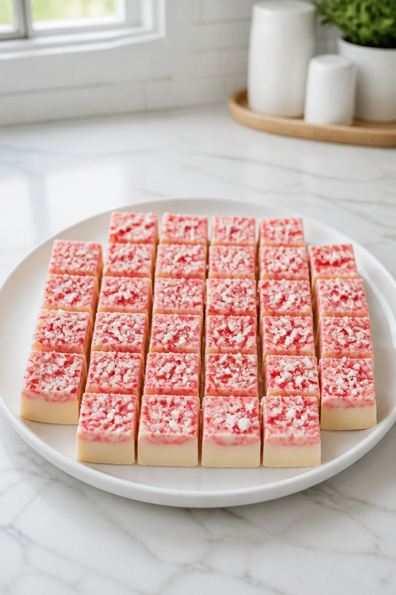Easy 3-Ingredient Christmas Peppermint Fudge Easy 3-Ingredient Christmas Peppermint Fudge