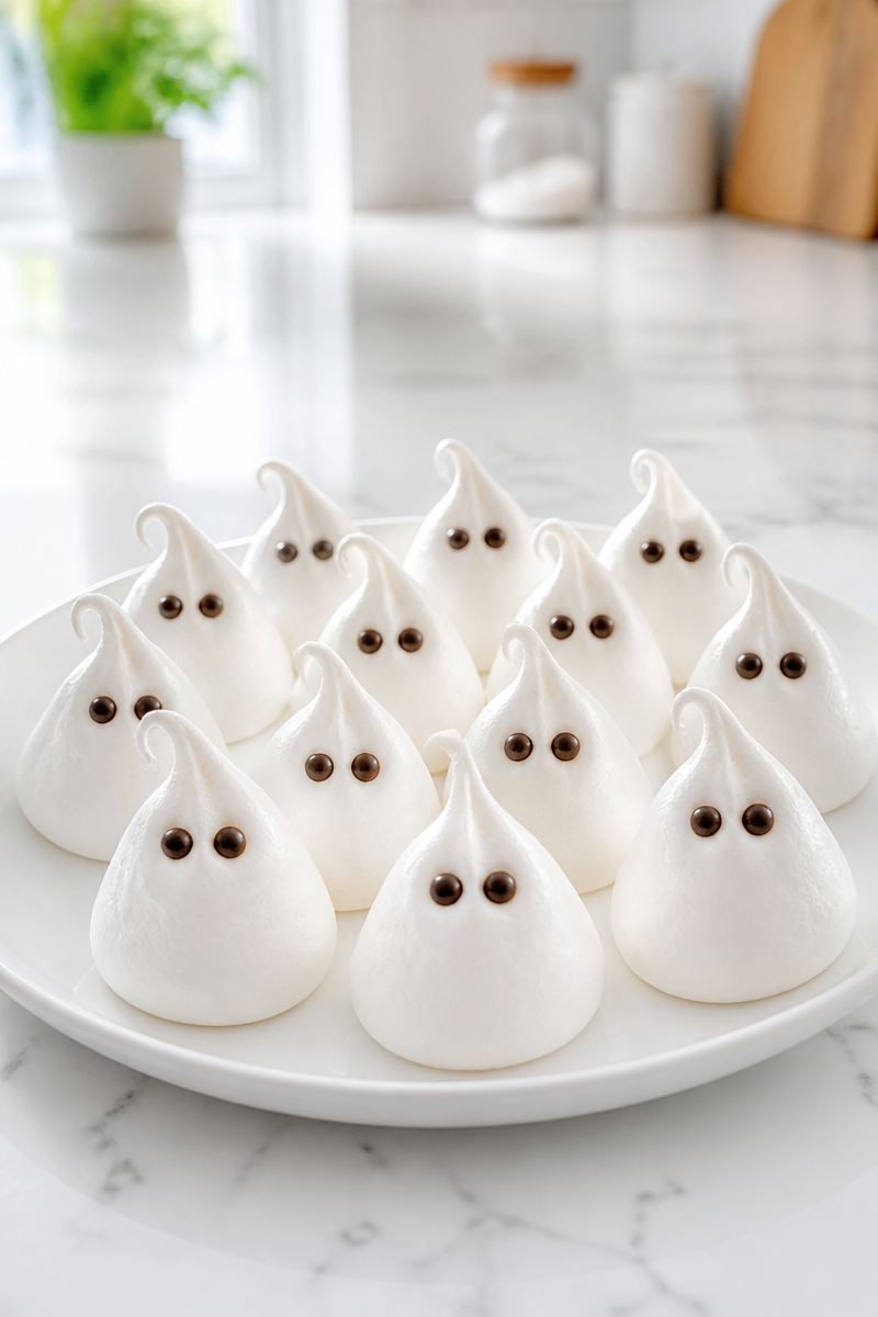 Easy 5-Ingredient Ghost Meringue Cookies Easy 5-Ingredient Ghost Meringue Cookies