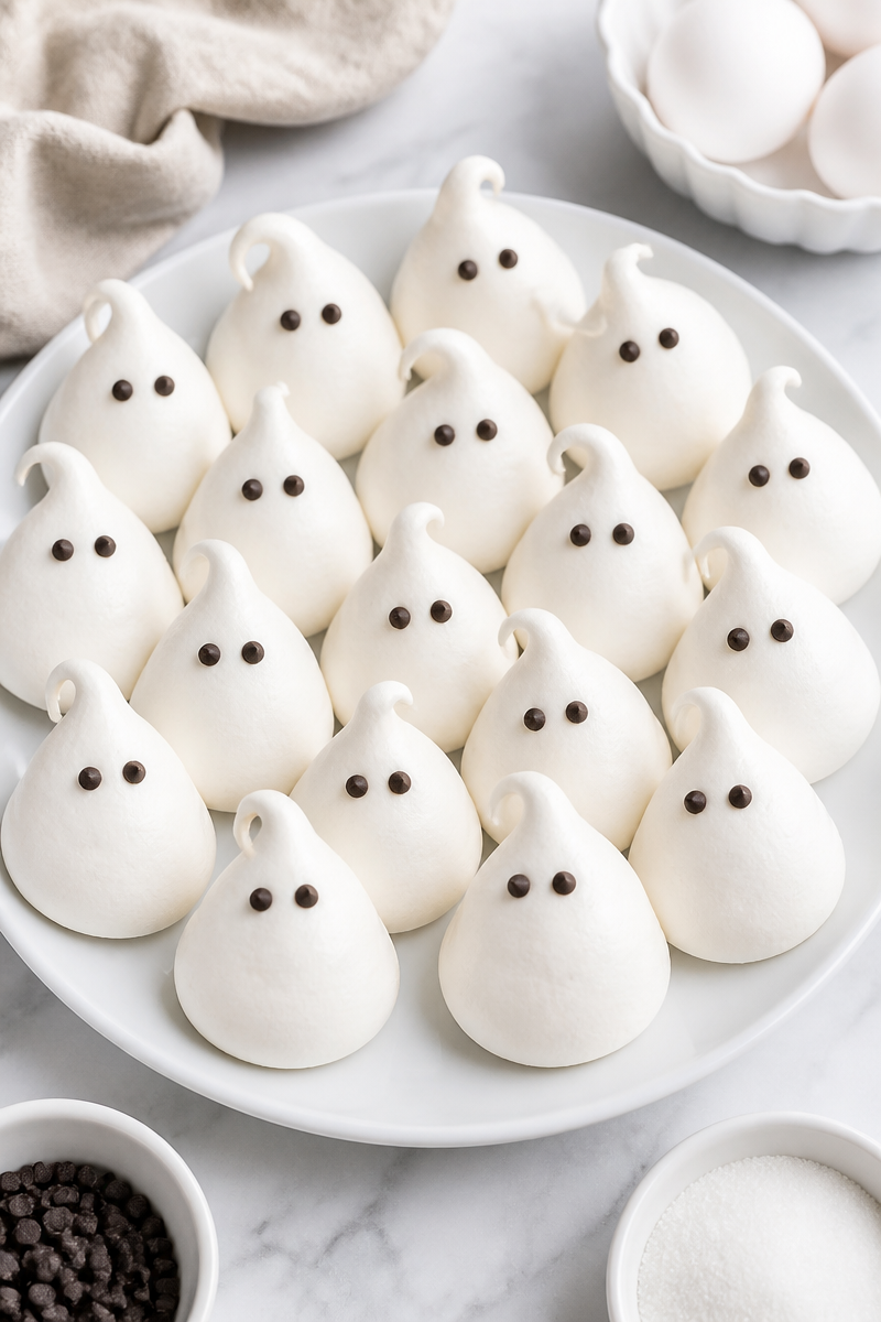 Easy 5-Ingredient Ghost Meringue Cookies Easy 5-Ingredient Ghost Meringue Cookies