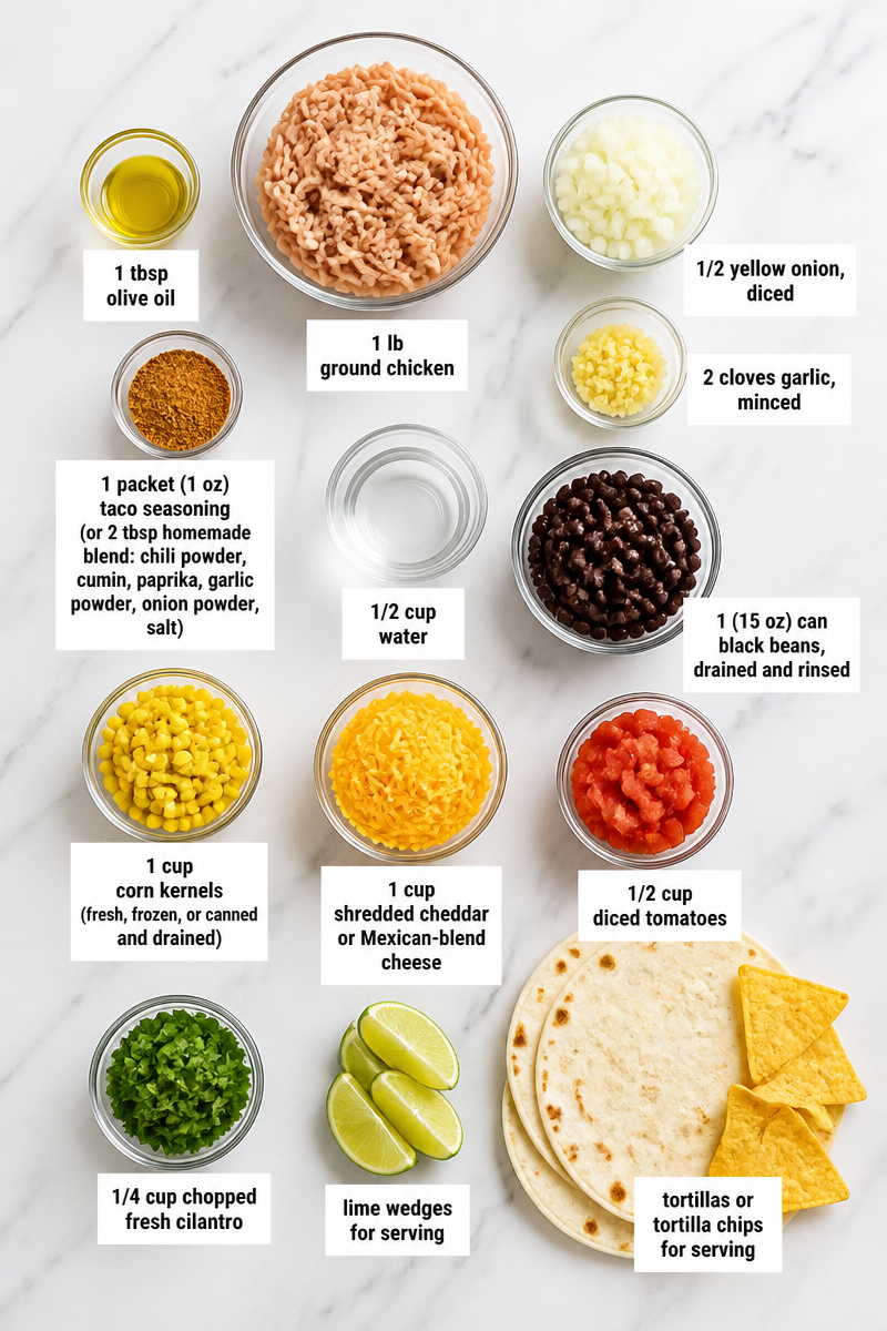 Easy Ground Chicken Taco Skillet Easy Ground Chicken Taco Skillet