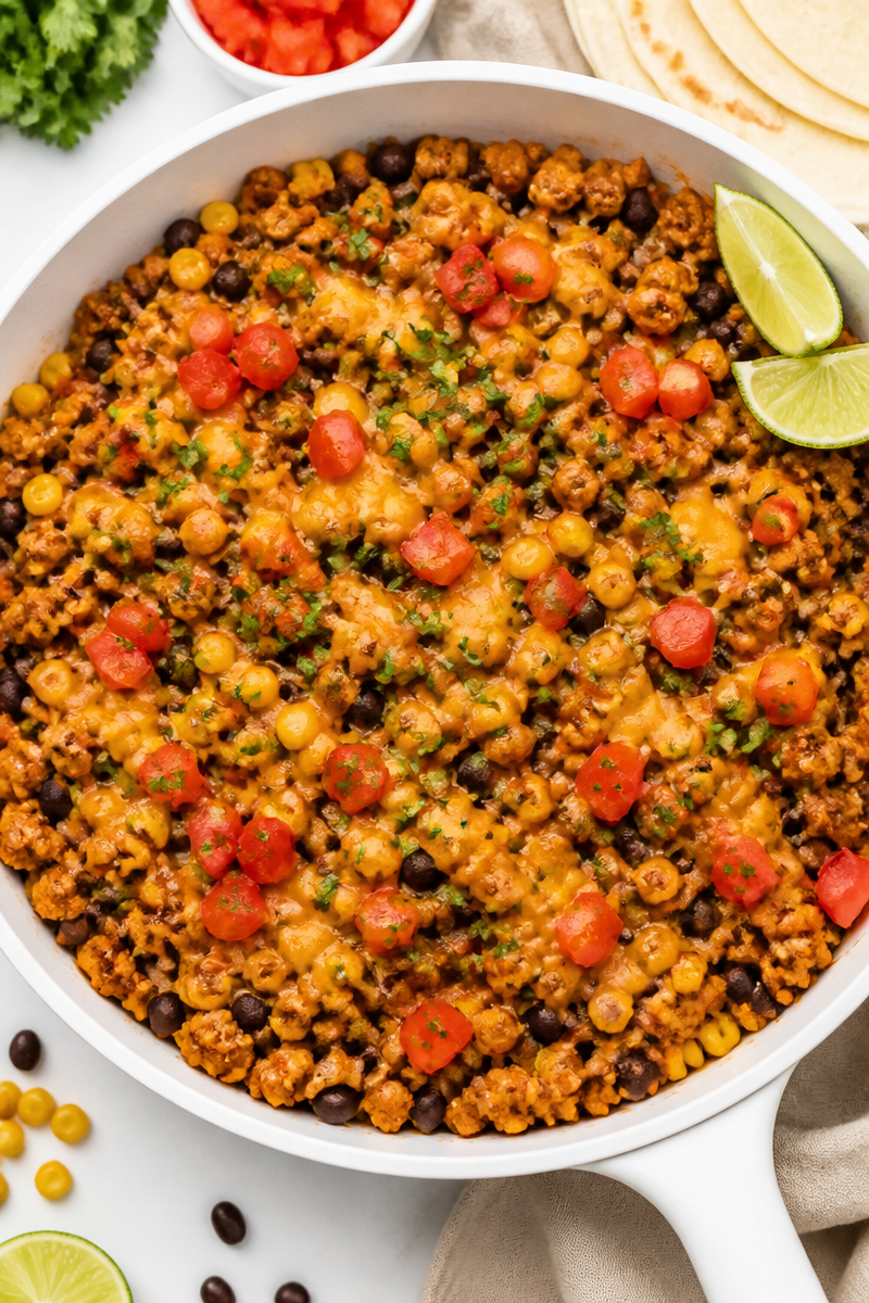 Easy Ground Chicken Taco Skillet Easy Ground Chicken Taco Skillet