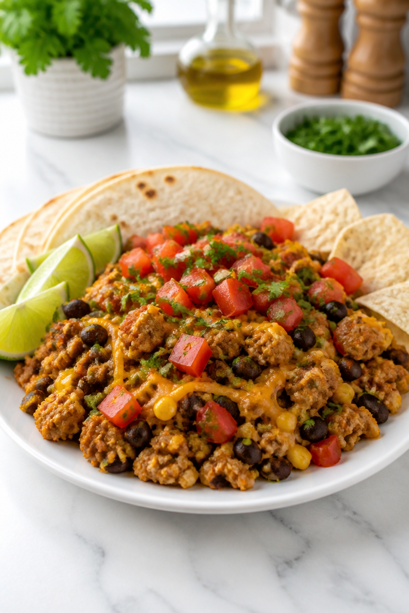 Easy Ground Chicken Taco Skillet Easy Ground Chicken Taco Skillet