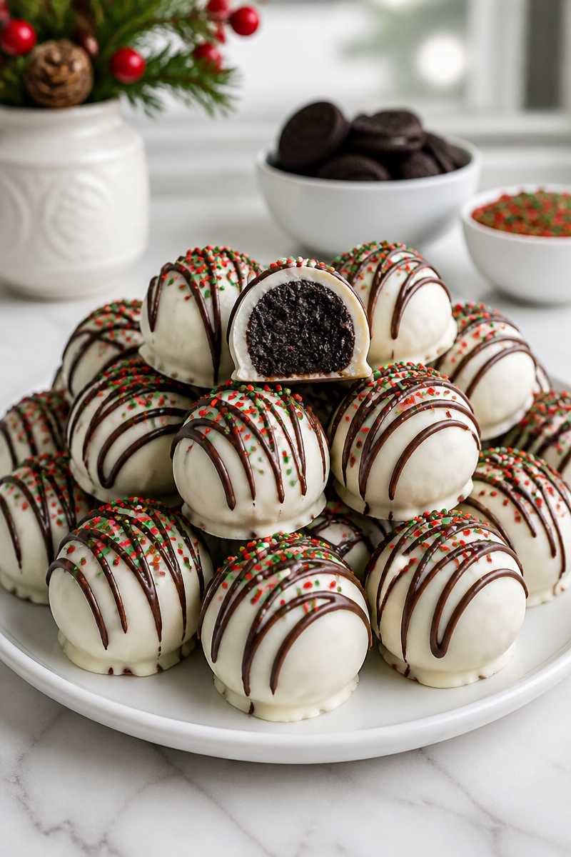 Easy No Bake Christmas Oreo Truffle Easy No Bake Christmas Oreo Truffle