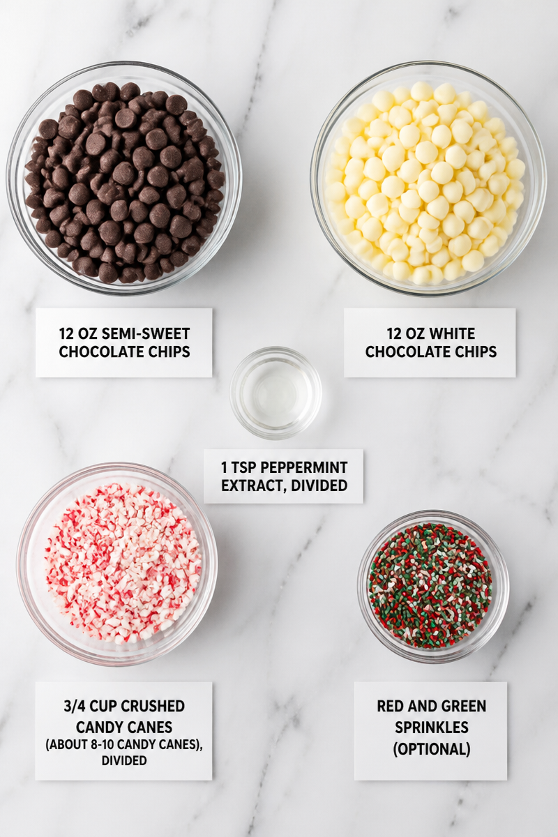 Easy No-Bake Peppermint Christmas Bark Easy No-Bake Peppermint Christmas Bark