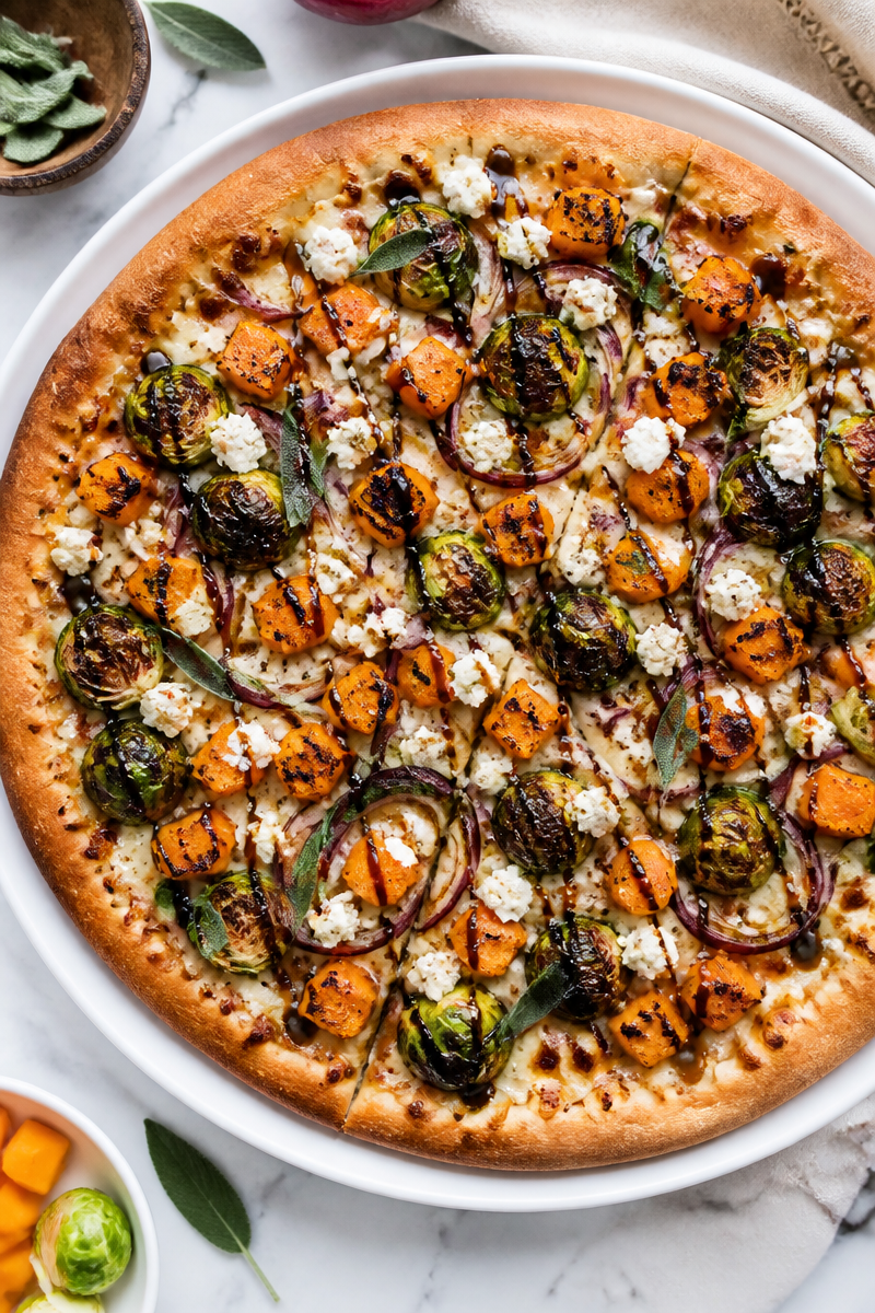 Fall Harvest Roasted Vegetable Pizza Fall Harvest Roasted Vegetable Pizza