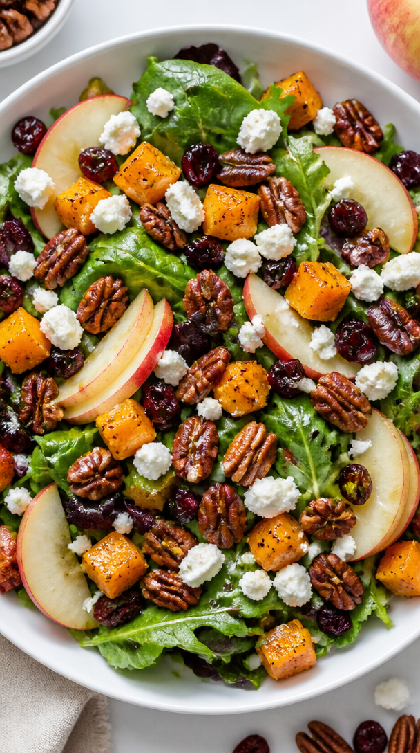 Fall Harvest Salad With Apple Vinaigrette Fall Harvest Salad With Apple Vinaigrette